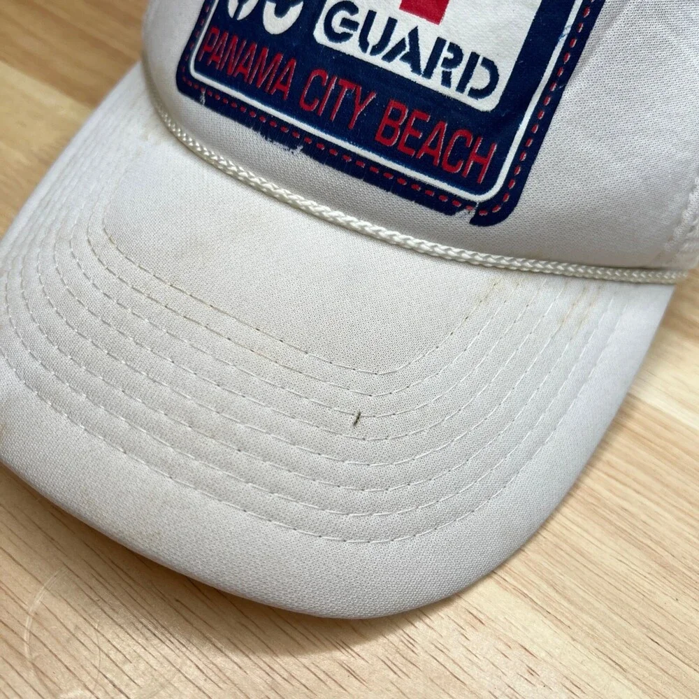 Panama Beach Hat‎ Mens Adjustable White Snapback Trucker Cap Ocean Sea Florida